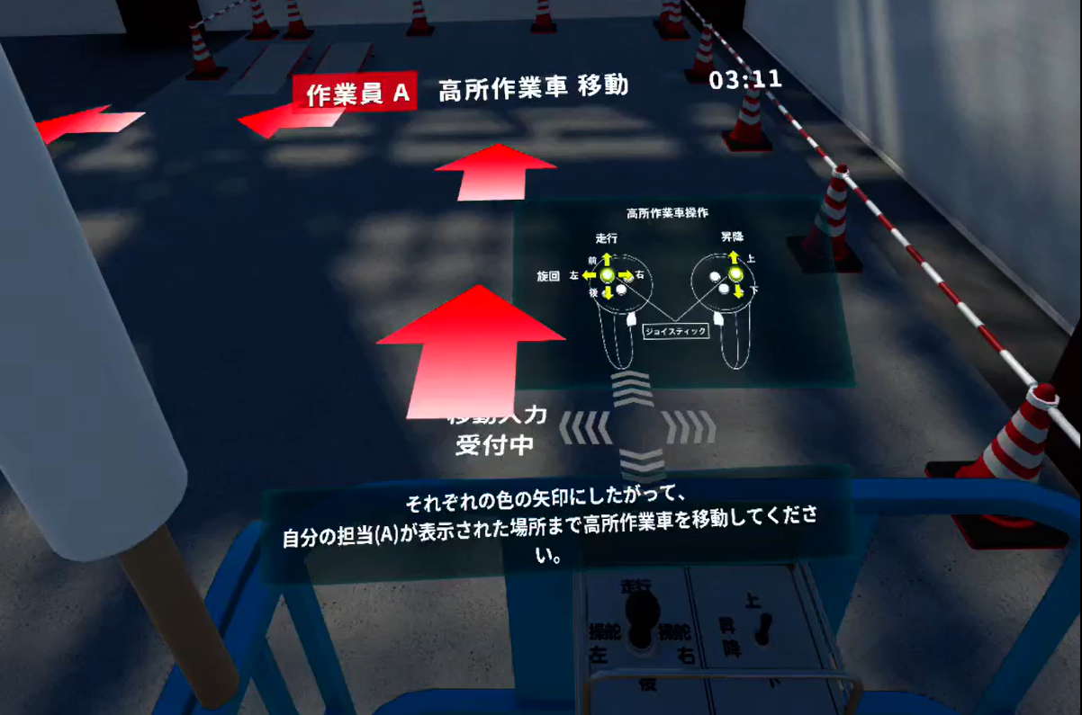高所作業車による作業（拡大）