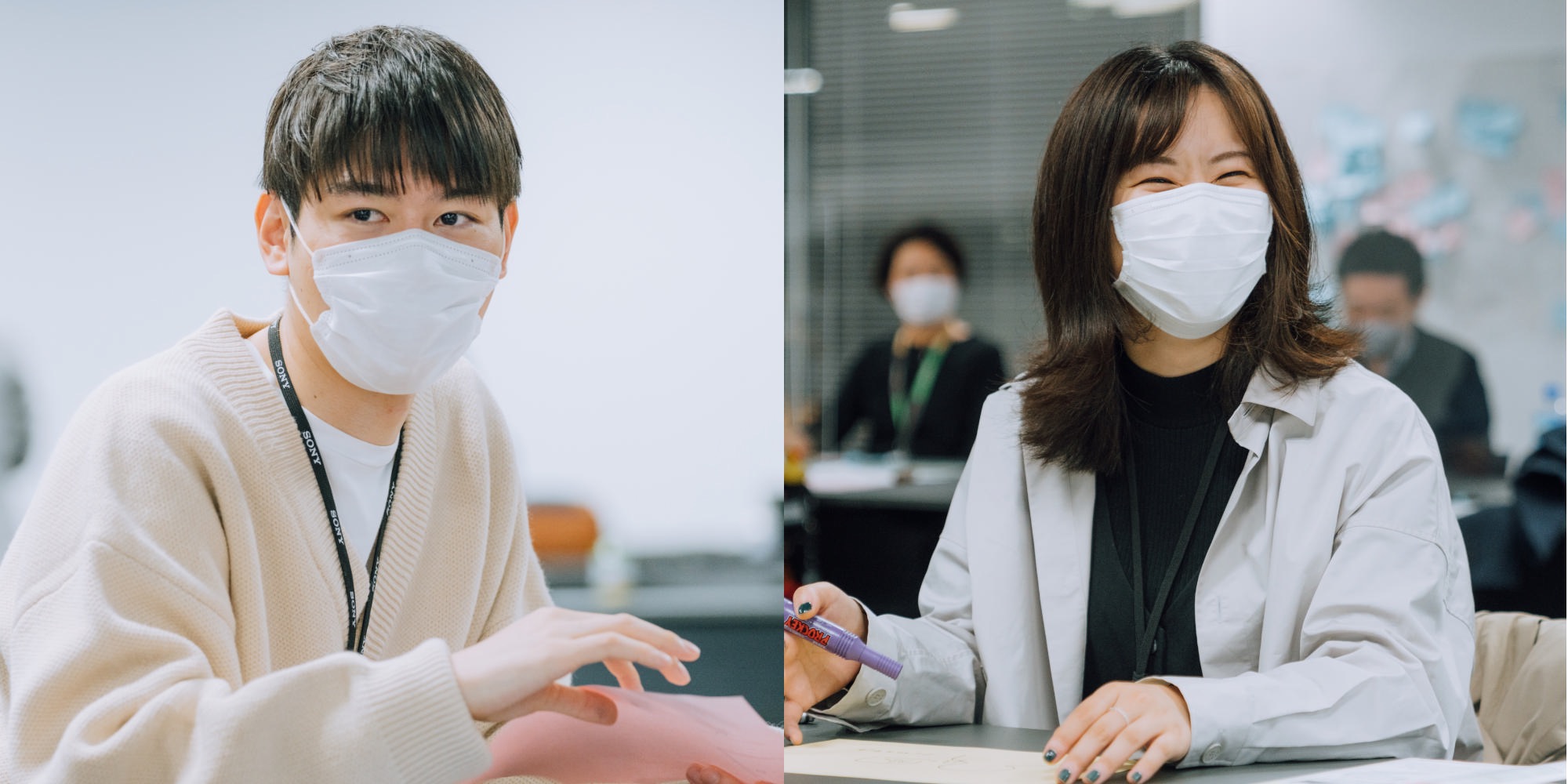 ソニー株式会社(SEC)の佐武陸史さんと伊藤鈴さんが話している写真