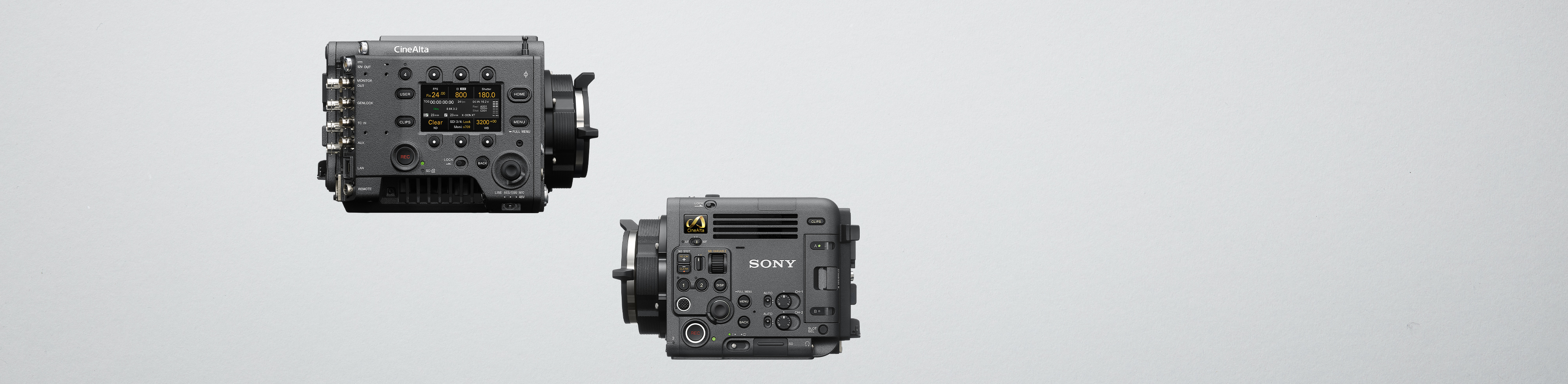 VENICE 2（左）の右側面とBRANO（右）の左側面の製品画像