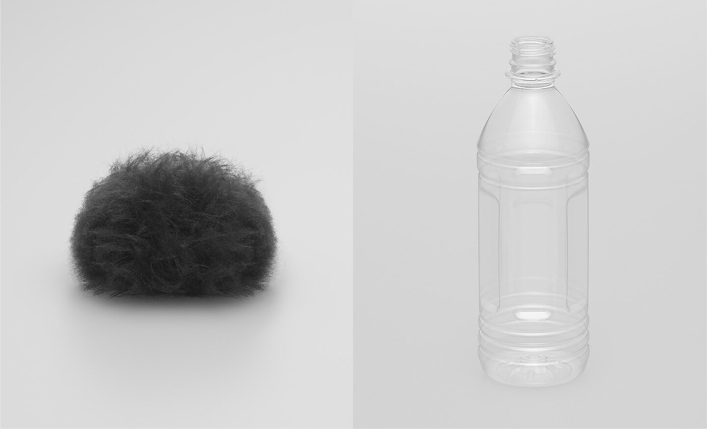 ウインドスクリーンとペットボトルのイメージ