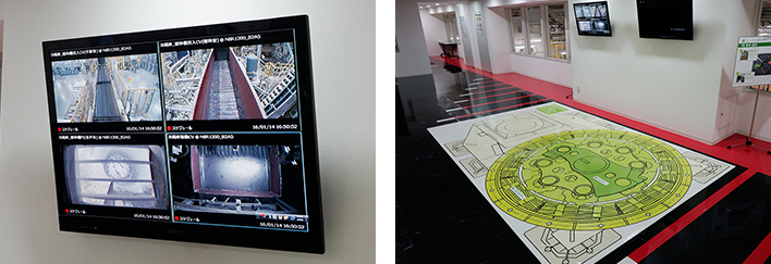 見学デッキの様子