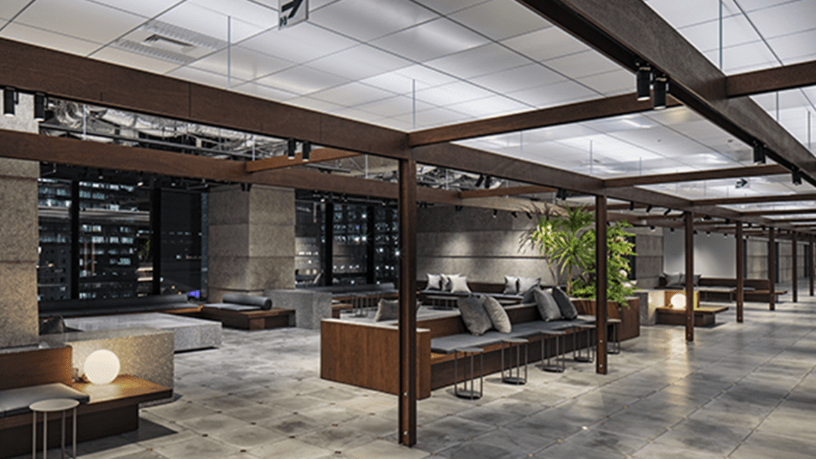 写真：ソニーシティみなとみらい エントランス／来客スペース